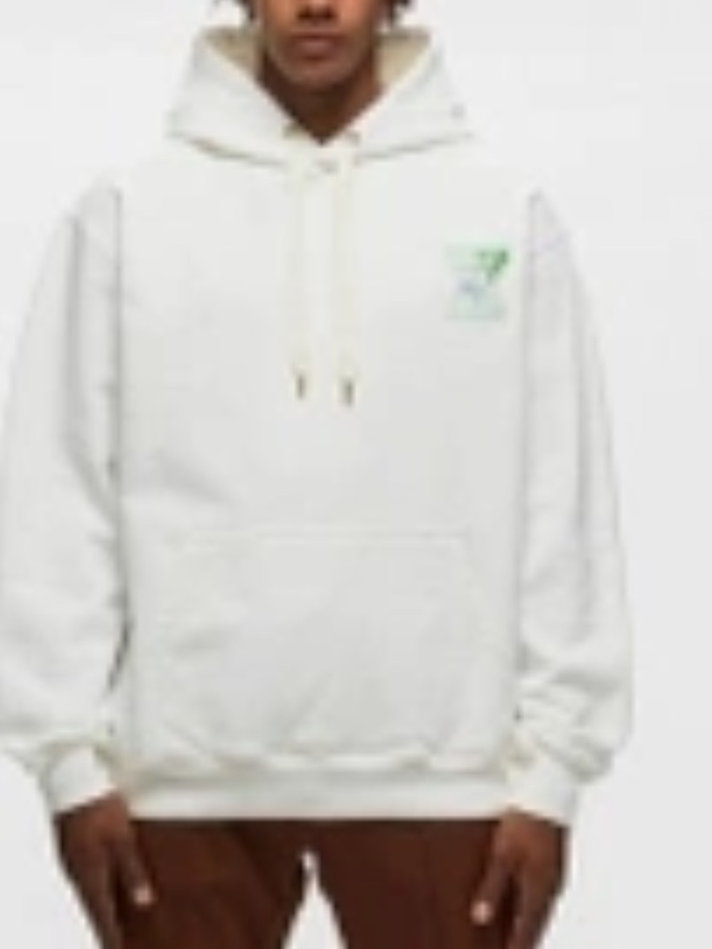 CASABLANCA  Tennis Club Icon Hooded Sweatshirt - White, Large, NWOT